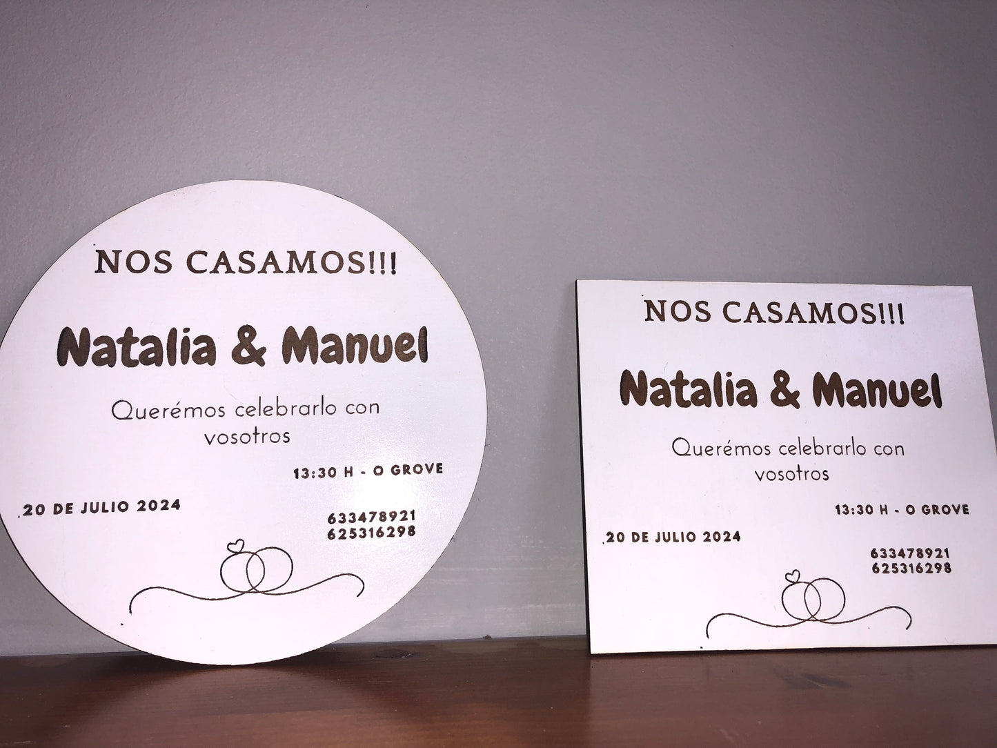 Invitaciones en madera